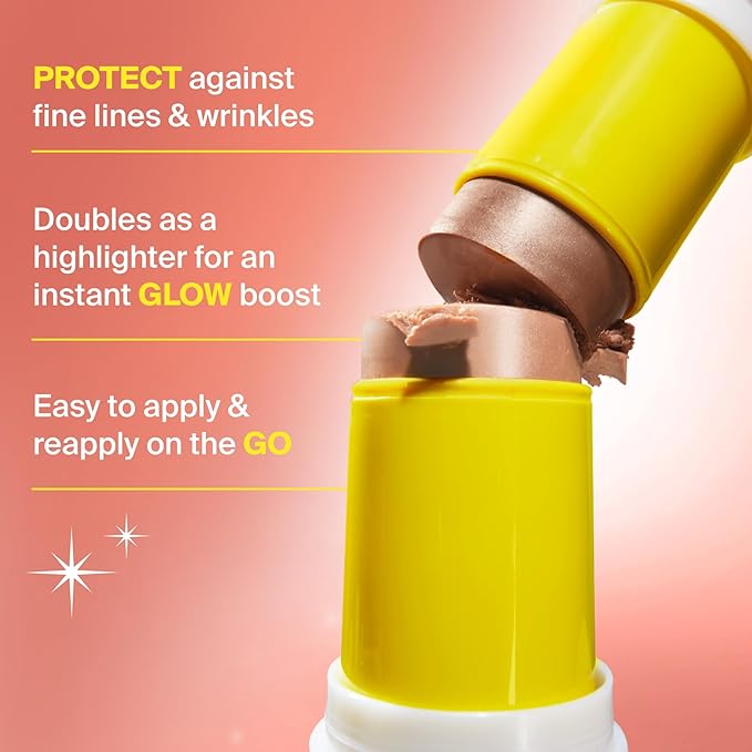 Supergoop! Glowscreen Sunlighter Glow &amp Protect Stick SPF 45 - Sunrise - 0.35 oz - Sheer Sunkissed Finish - Doubles as a Highlighter