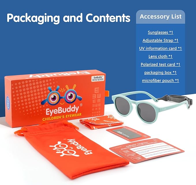 EYEBUDDY 2 Packs Baby Sunglasses