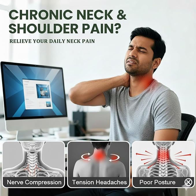 Bionic Heated Massager with 4D Kneading &amp Adjustable Heat Wireless Neck Shoulder Back Massager Portable Shiatsu Deep Tissue Massage Pillow for Men and Women