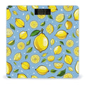 Lemon Hand Drawn Pattern Scale for Body Weight Highly Accurate Digital Bathroom Body Scale Digital Bathroom Scales for People Anti-Slip Large LCD Display Smart Scales