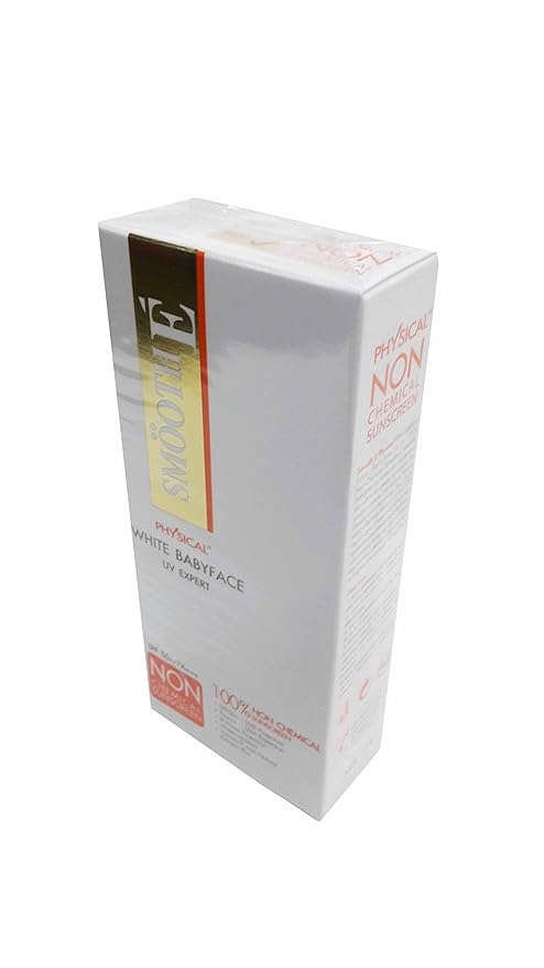 Smooth E Physical White Babyface Uv Expert 100% Non-chemical White Babyface Sunscreen Spf 50+/pa+++. Extra Sensitive White Skin (15 G/Pack).