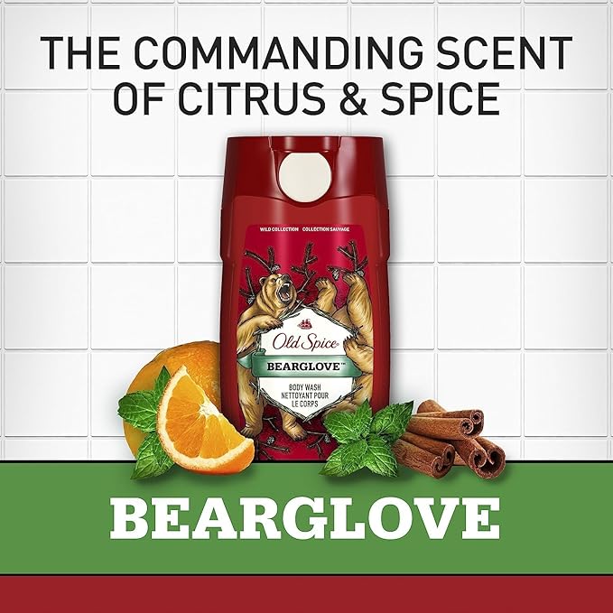 Old Spice Wild Collection Bodywash Bearglove 16 oz (Pack of 4)