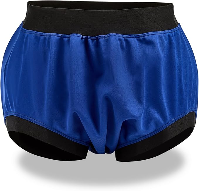 Adult Plastic Diaper Covers Waterproof Leakproof Rubber Incontinence Pants Washable High Waist Women Underwear Overnight (Blue XX-Large)