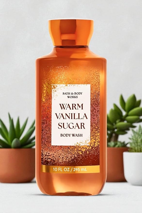 Bath &amp Body Works Warm Vanilla Sugar Body Wash – 3 Pack – 10 fl oz Each – Shea &amp Vitamin E – Vanilla White Orchid &amp Sandalwood Scent