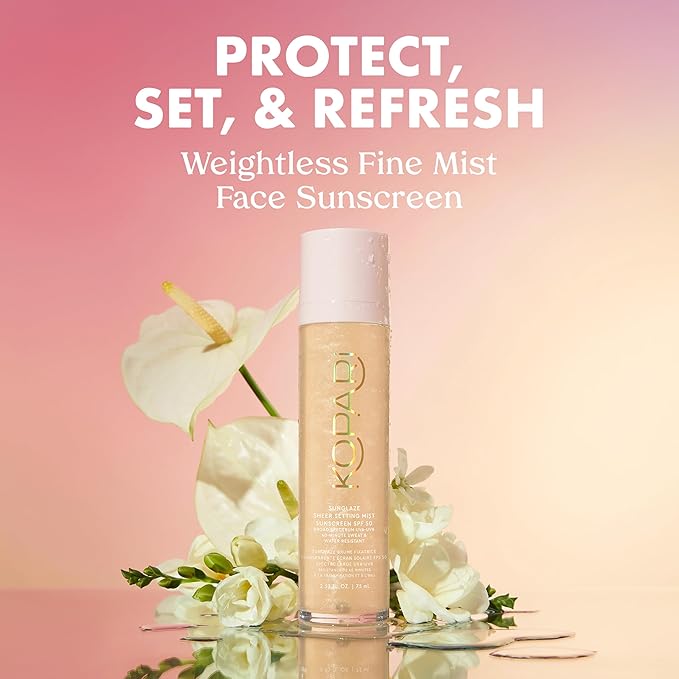 Kopari Pure Protect 100% Mineral Sunscreen Stick SPF 50+ &amp Sunglaze Sheer Setting Mist Sunscreen SPF 50