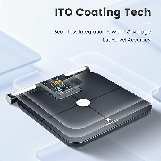 EILISON Smart Scale for Body Weight: 8-Electrode Precision Digital Bathroom Scale for Fat BMI 32 Muscle Body Composition Analyzer Highly Accurate Weighing Machine 400lbs (8 Electrode Grey Handle)