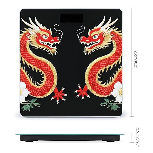Men's Fashion Automatic Switch Digital Bathroom Weighing Scale Smart Scale Floral Chinese Japanese Dragon Flower