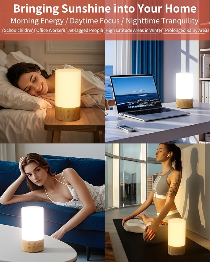 10000 Lux Light Therapy Lamp UV-Free Sun Lamp with Remote Control 3 Color Temperatures 4 Brightness &amp Timer Natural Daylight Sunlight for Home Office