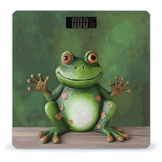 Digital Bathroom Scale for Body Weight Scale with Bright LCD Display High Accuracy Step-On Technology Auto On/Off Welcome Frog Digital Scales 400 Lbs /180kg