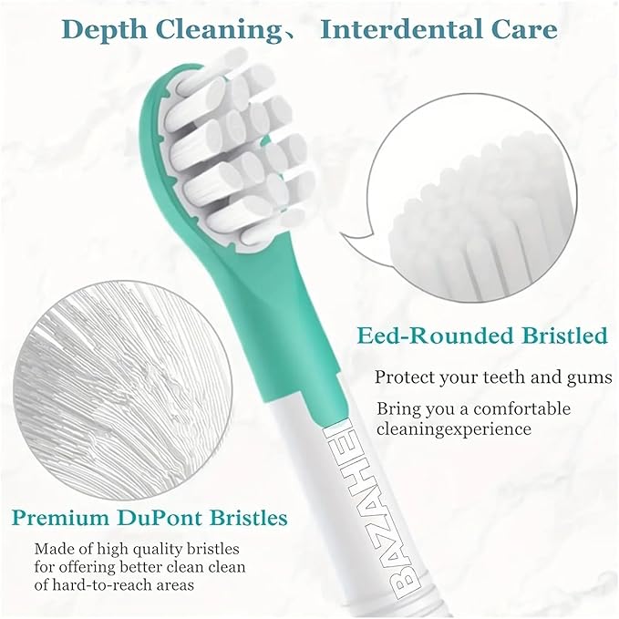 Set of 4 Replacement Toothbrush Heads Compatible for with HX6042 HX6032 HX6311 HX6312 and Other Electric toothbrushes