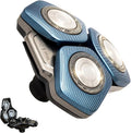 Upgraded SH71 Complete Shaver Head Replacement Full Rotary Unit with Integrated Base Compatible with Philips Norelco 7000/S5500 15 Precision Blades &amp Metal Holder (Blue)
