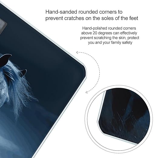 Blue Horse Scale for Body Weight Digital Bathroom Scale Precision Smart Weighing Scales with Clear LED Display Accurate High Precision Scales Weighing Machine