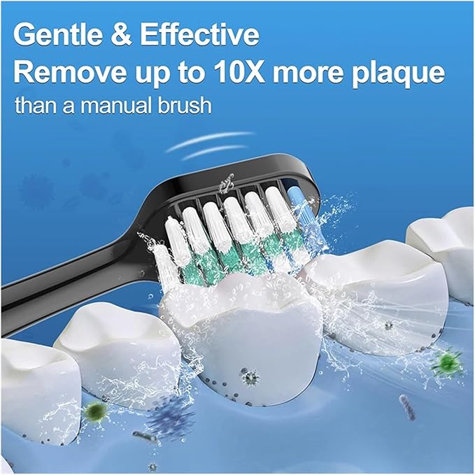 Replacement Toothbrush Heads for Waterpik Complete Care 9.0 (CC-01) and 5. (WP-862) Electric Replacements(5 PCS WT)