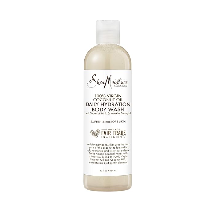 SheaMoisture 100% virgin coconut oil daily hydration bubble bath &amp body wash 13 Fluid Ounce