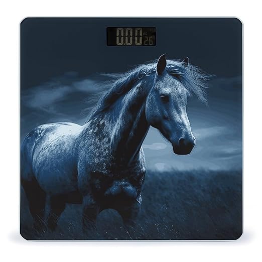 Blue Horse Scale for Body Weight Digital Bathroom Scale Precision Smart Weighing Scales with Clear LED Display Accurate High Precision Scales Weighing Machine