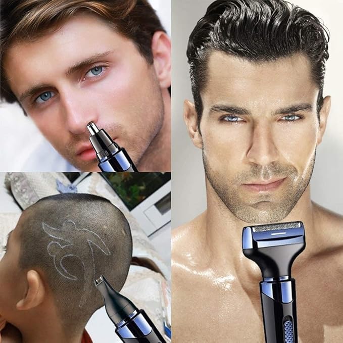 Ear and Nose Hair Trimmer Clipper for Men &amp Women 4 in 1 Rechargeable Professional Eyebrow Trimmer Waterproof Painless Facial Hair Remover
