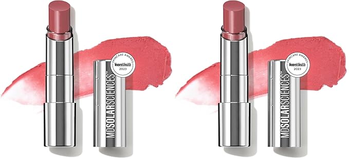MDSolarSciences Tinted Sheer Lip Balm SPF 30 | Hydrating Lip Sunscreen | Shea Butter Jojoba &amp Avocado Oils | Moisturizing Vegan &amp Clean| 0.15 oz Blush(Pack of 2)