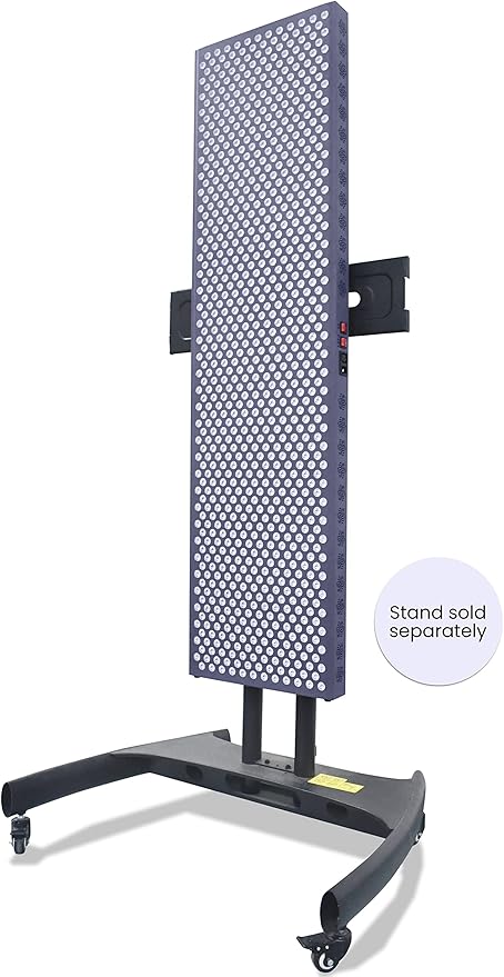 hooga Red Light Therapy Stand Mobile Stand for HGPRO Series Red and Near Infrared Light Therapy Panels Perfect For Home Use or Commercial Use Adjustable Height Wheel Locks 100 lb Load Capacity