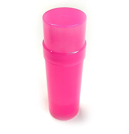 (24) Empty Clear Plastic Deodorant Containers - 2.2 Oz Cylinders (Pink)