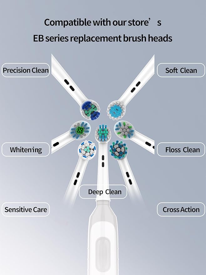 Rotating Electric Toothbrush for Adults with 4 Modes Round Head and USB Charging Base - for Sensitive Gums IPX7 Waterproof (Black)
