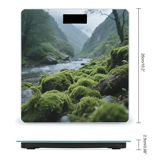 Densely Growing Plants Weight Scale Cute Bathroom Scale for Body Highly Accurate Digital Weighing Machine for People Compact LCD Display Scales with Sturdy Toughened Glass Scales