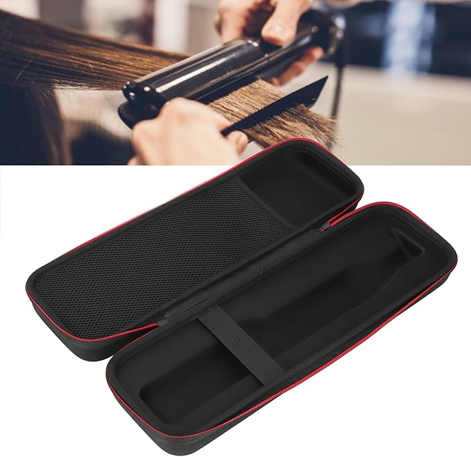 Carry Travel Case Hair Straightener EVA Case with Internal Mesh Pocket Double Zipper Design for Airstrait for Hair Straightener