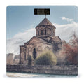 Armenian Church Scale for Body Weight Anti-Slip Tempered Glass Digital Bathroom Scales Clear LCD Display Weighing Scale Safe Rounded Corners Smart Scales