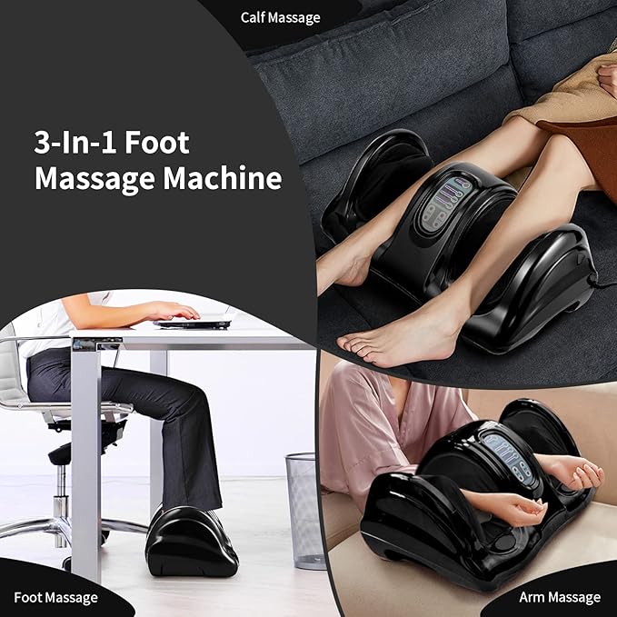 Giantex Shiatsu Foot Massager Machine for Feet Leg Calf Ankle Relieve Pain Spa Gift Deep Kneading Rolling Massage Electric Shiatsu Foot Massager w/Remote 4 Modes Black