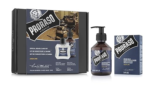 Proraso Beard Care Duo Kit for New or Short Beards with Beard Balm and Wash