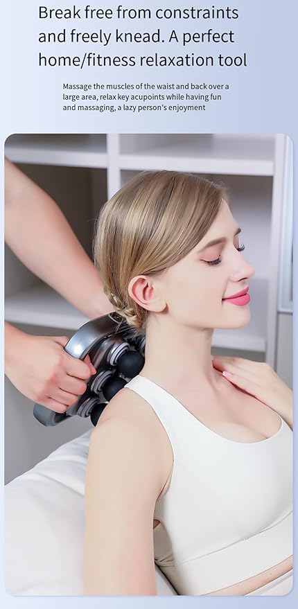 Proflex Muscle Therapy Device - 6/12/18/22 Interchangeable Heads with 5-Speed Quiet Massager