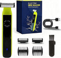 Beard Trimmer for Men - Rechargeable Hybrid Electric Shaver and Body Groomer Washable Face Shaver 4 Combs Wet/Dry Body Trimmer for Men