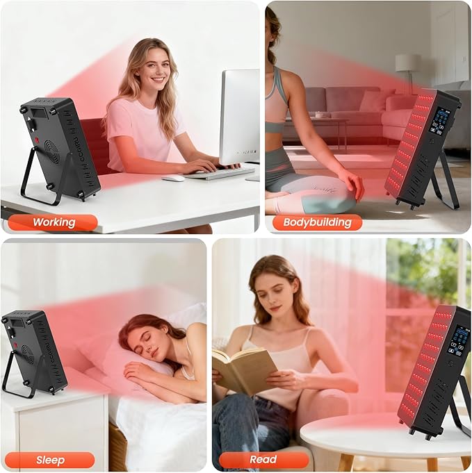 Red Light Therapy Panel for Face and Body -Near Infrared Red Light Device with Timer RC Dual Chip for Improve Sleep Skin Health Pain Relief -Upgraded Version in 2026