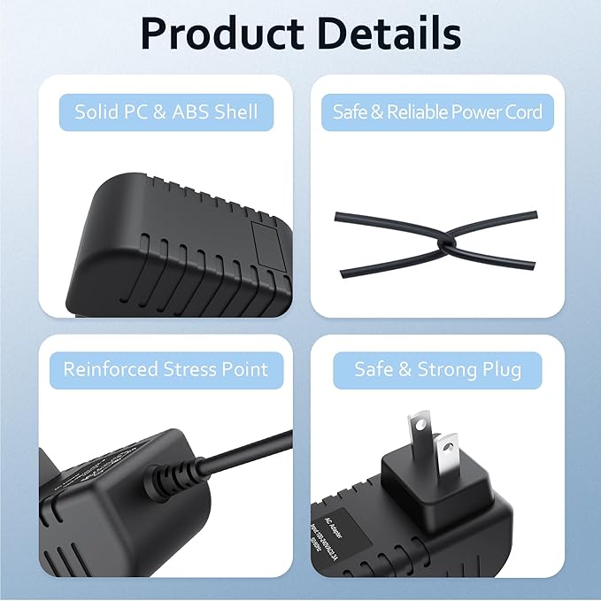 AC Adapter Compatible with Lnchett Massage Gun Deep Tissue Massager Power Supply Battery