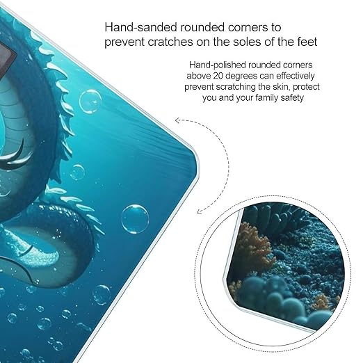 The Dragon King Scale for Body Weight Sturdy Tempered Glass Weighing Scales with LCD Display Accurate Digital Bathroom Scale Convenient Body Fat Smart Scales Easy Read