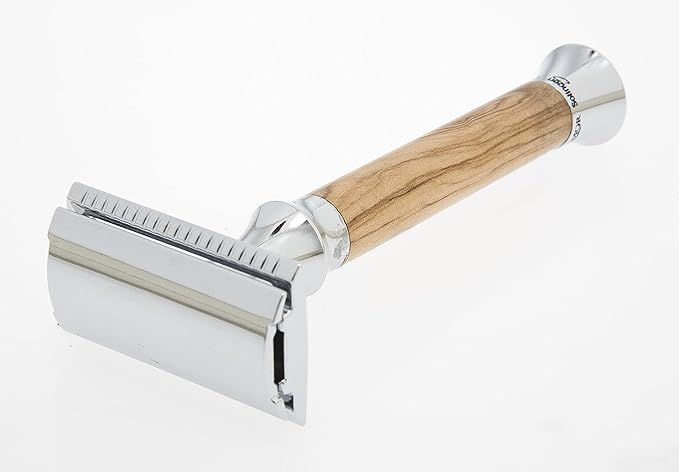 G&ampF - Vintage Edition Safety Razor Olive Wood 10 Razor Blades