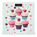 Cupcake Candy Hearts Sweet Bathroom Scale for Body Weight Bathroom Digital Electronic Weighing Scale with Back Lit LED Display Sturdy Tempered Glass Weight Watchers Scales 400lb