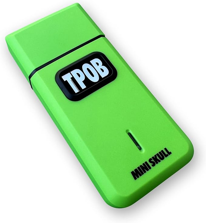TPOB Mini Skull Single Shaver Compact Design that can fit in Your Pocket with a Turbo Charged Motor Perfect for Both Professional and at-Home use (Slime)