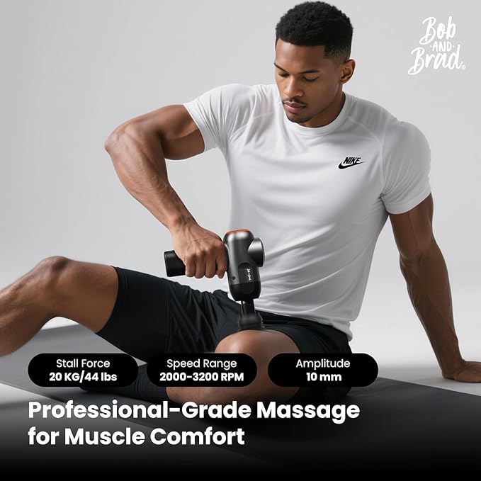 BOB AND BRAD C2 Massage Gun FSA Eligible &amp HSA Approved Deep Tissue Percussion Massager Gun Muscle Massager with 5 Speeds and 5 Heads Electric Back Massagers for Professional Athletes Home Gym