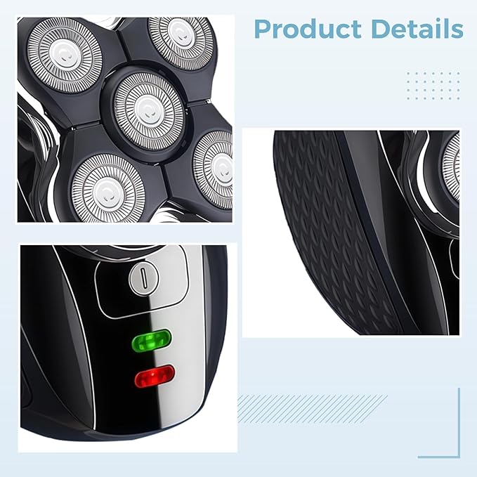 Shaver Electric 5-in-1 Rechargeable Washable Includes Nose Trimmer Facial Brush Clipper Hair USB Rechargeable Ergonomic Design