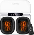 MOUNTRAX Foot Massager Machine with Heat Foot Massager for Plantar Fasciitis Neuropathy Pain Shiatsu Foot Massager with Remote Fits Feet Up to Men Size 13 (White)
