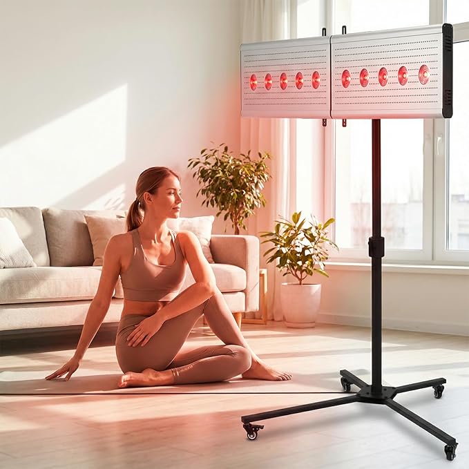 Generic Mobile Hanging Bracket Adjustable Height &amp Any Angle Infrared Light Panel Stand with Wheel Locks 44 Lb Load Capacity Gift Idea for Mom Women Wife Sister Girlfriend