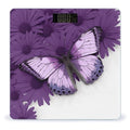 Purple Butterfly Bathroom Scale Large LCD Backlight Display Digital Scale Rounded Corners Body Scales Automatic Power On/Off Bathroom Scales for Home Bedrooms
