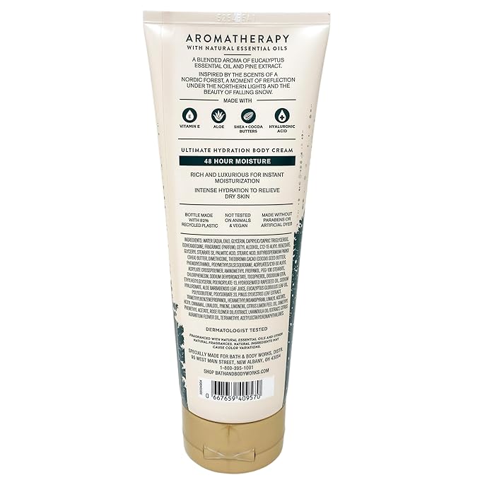 Bath &amp Body Works Aromatherapy Eucalyptus Pine - Moisturizin Body Wash - Body Cream - Body Wash + Foam Bath - Essential Oil Perfume Mist - Body Lotion with a Fresh Forest Bar Soap