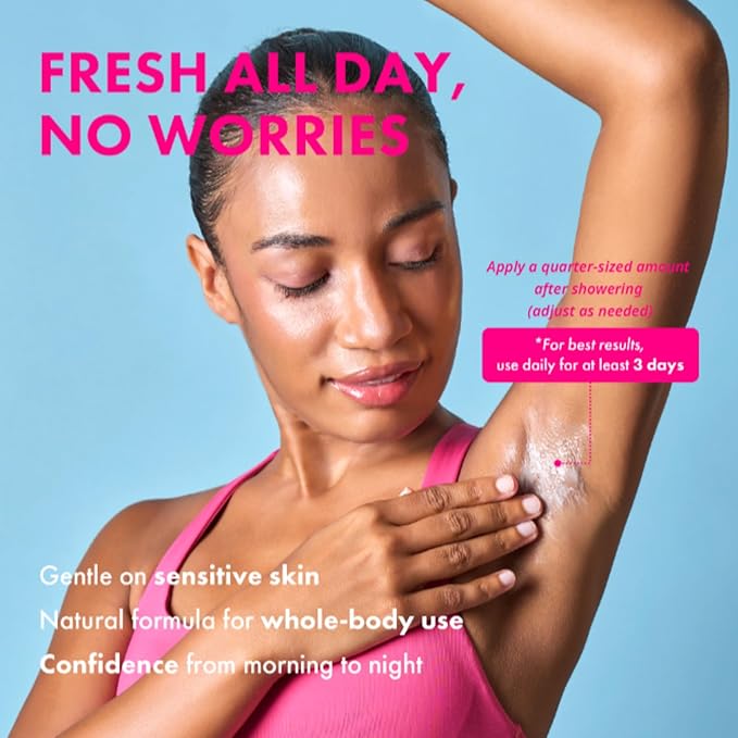 Advanced Hydration Deodorant Lotion – All-Day Odor Control Gentle Hypoallergenic Formula with Mushroom Extract Formula Aluminum-Free Paraben-Free 2Pcs