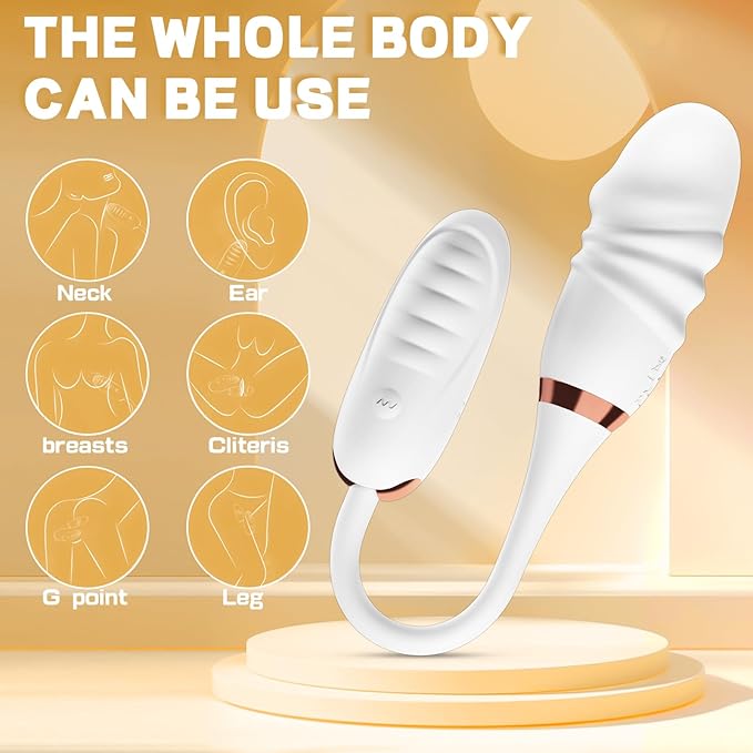 Wearable Vibrating Massager - Double Head Relaxes Muscles 9 Speeds Viboatoars Toy- Electric High Frequency Foot Silent Personal for Sports Massage Tools Relaxation 1104W3
