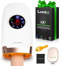 Lunix LX7 FSA Carpal Tunnel &amp Wrist Pain Relief Device Heated Air Compression Hand Massager for Arthritis Mothers Day Gifts for Women &amp Mom Touchscreen Lunar White