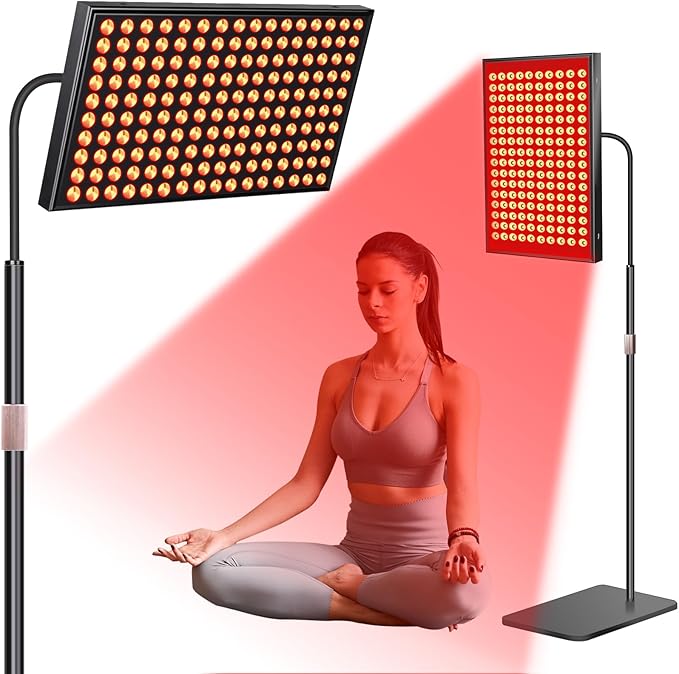 SAVlLER® Red Light Therapy for Face and Body Red Infrared Light Therapy Lamp Panel with Stand LED660nm Deed Red Light and 850nm Near Infrared Redlight Device at Home for Shoulder Back Joint
