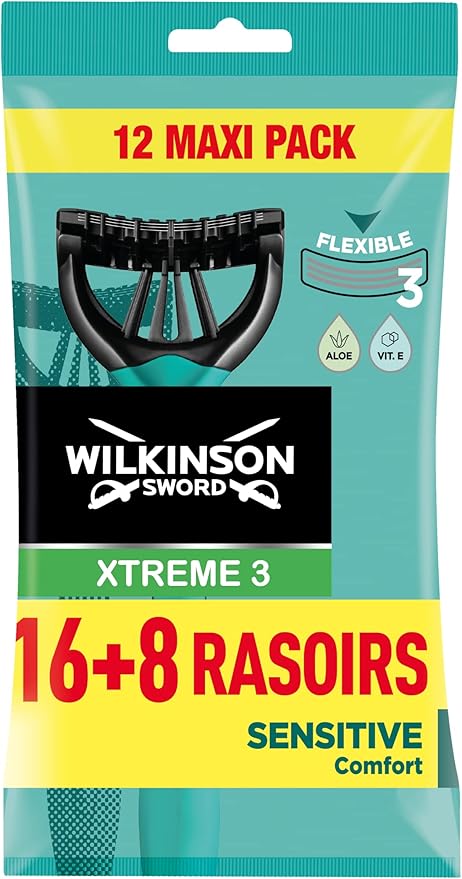 Wilkinson Sword Xtreme 3 Pure Sensitive Comfort Male Disposable Razors - pack of 24