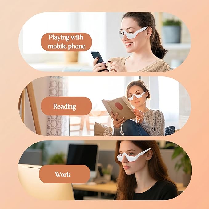 Eye Lift Device Under Eye Red Light Therapy Device for Dark Circles Wrinkles &amp Puffiness Eye Bags Treatment Wand Anti-Aging Eye Care Device for Women (White)