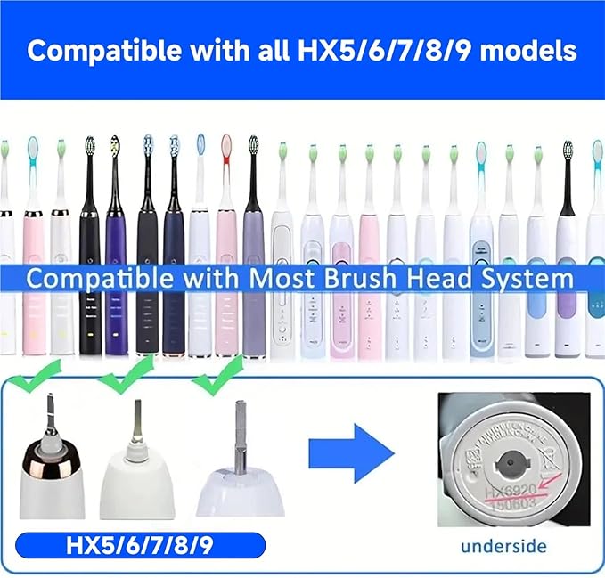 12/16/20Pcs Toothbrush Head Compatible for HX6/HX9/HX5/HX7/HX8Series Models(20PCS)